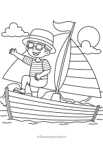 Disegno sul mare da colorare per bambini nr. 58