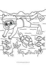 Disegno sul mare da colorare per bambini nr. 60