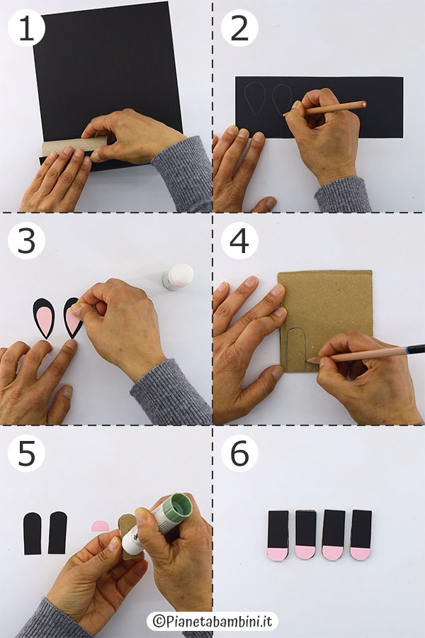Passaggi per creare la pecorella con rotolo di carta 1
