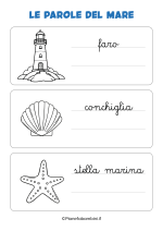 Parole del mare in corsivo da stampare nr. 6