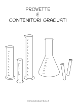 Provette e contenitori graduati da colorare