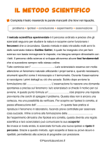 Scheda didattica sul metodo scientifico sperimentale per la classe terza nr. 1