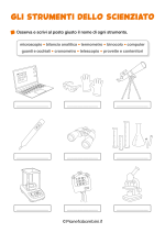 Scheda didattica sugli strumenti dello scienziato per la classe terza nr. 2