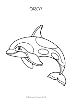 Orca da stampare e colorare