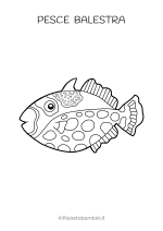 Pesce balestra da stampare e colorare