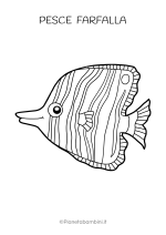 Pesce farfalla da stampare e colorare