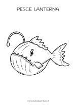 Pesce lanterna da stampare e colorare