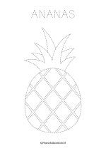 Scheda di pregrafismo sull'ananas da stampare