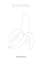 Scheda di pregrafismo sulla banana da stampare