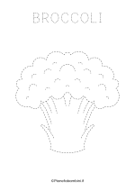 Scheda di pregrafismo sui broccoli da stampare