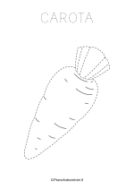 Scheda di pregrafismo sulla carota da stampare