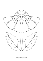 Scheda di pregrafismo - fiore nr. 7