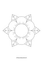 Scheda di pregrafismo - fiore nr. 8