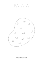 Scheda di pregrafismo sulla patata da stampare