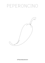 Scheda di pregrafismo sul peperoncino da stampare