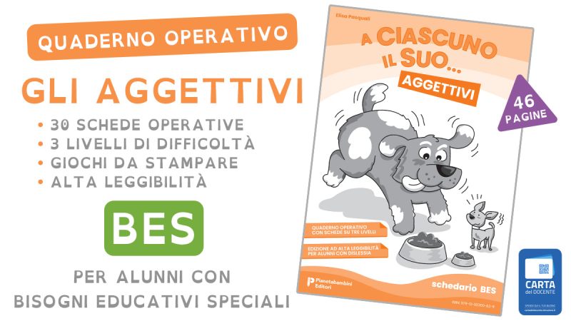 Quaderno operativo degli aggettivi per alunni BES della Scuola Primaria