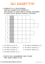 Scheda didattica sugli aggettivi per alunni BES della Scuola Primaria nr. 6