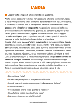 Scheda didattica sulle caratteristiche dell'aria per la classe terza