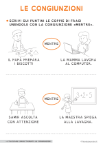 Scheda didattica sulle congiunzioni per alunni BES della Scuola Primaria nr. 2