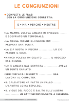Scheda didattica sulle congiunzioni per alunni BES della Scuola Primaria nr. 3