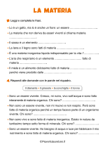 Scheda didattica sulla materia per la classe terza nr. 3