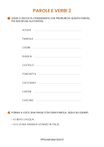 Scheda didattica su parole e verbi in italiano per stranieri e BES nr. 2