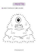 Unisci i puntini dei mostri da stampare 30