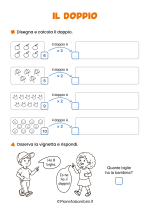 Scheda didattica sul doppio per la classe seconda della Scuola Primaria