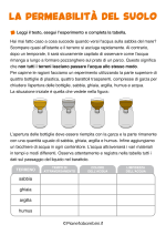 Scheda didattica sulla permeabilità del suolo per la classe terza