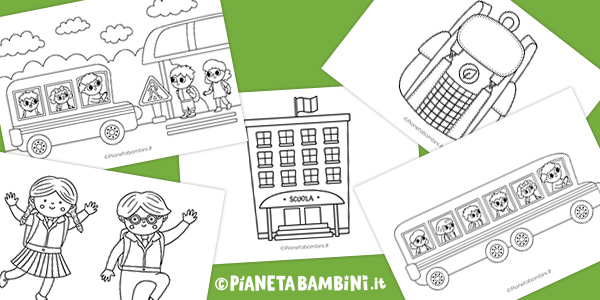 Disegni sull'accoglienza a scuola da stampare e colorare