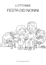 Disegno sulla festa dei nonni da stampare e colorare nr. 1