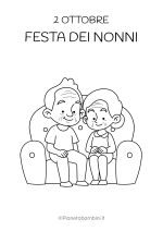 Disegno sulla festa dei nonni da stampare e colorare nr. 2