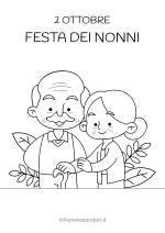 Disegno sulla festa dei nonni da stampare e colorare nr. 3