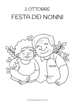 Disegno sulla festa dei nonni da stampare e colorare nr. 4