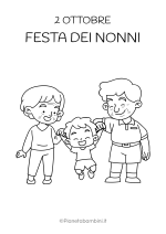 Disegno sulla festa dei nonni da stampare e colorare nr. 5