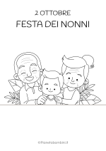 Disegno sulla festa dei nonni da stampare e colorare nr. 6