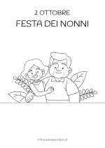 Disegno sulla festa dei nonni da stampare e colorare nr. 7