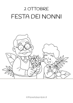 Disegno sulla festa dei nonni da stampare e colorare nr. 8