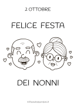 Disegno sulla festa dei nonni da stampare e colorare nr. 9