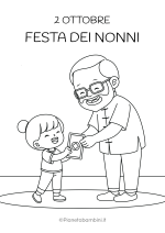Disegno sulla festa dei nonni da stampare e colorare nr. 10