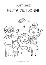Disegno sulla festa dei nonni da stampare e colorare nr. 11