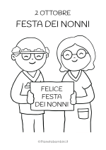 Disegno sulla festa dei nonni da stampare e colorare nr. 12