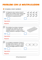 Problemi con la moltiplicazione per la classe seconda pag. 6