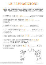Scheda didattica sulle preposizioni per alunni BES della Scuola Primaria nr. 3