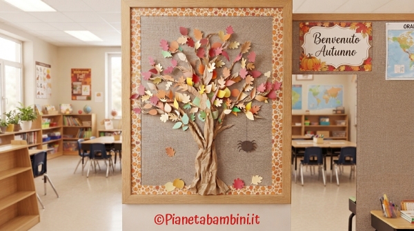 Albero autunnale di carta da costruire in classe