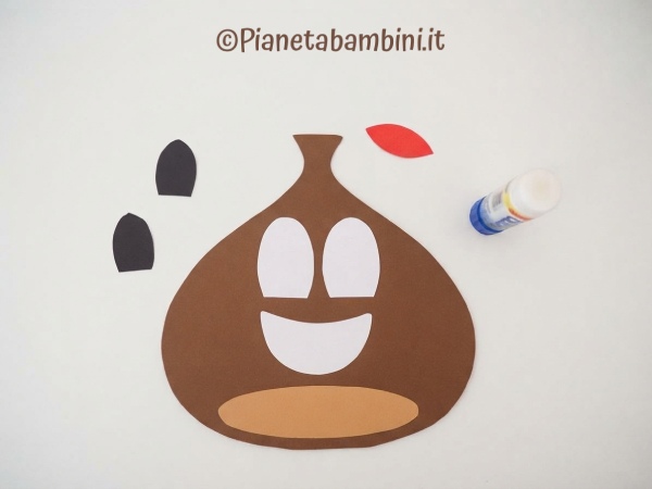 Istruzioni del lavoretto della castagna con il cartoncino 6 Istruzioni per il lavoretto della castagna con il cartoncino nr. 6