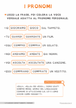 Scheda didattica sui pronomi per alunni BES della Scuola Primaria nr. 2